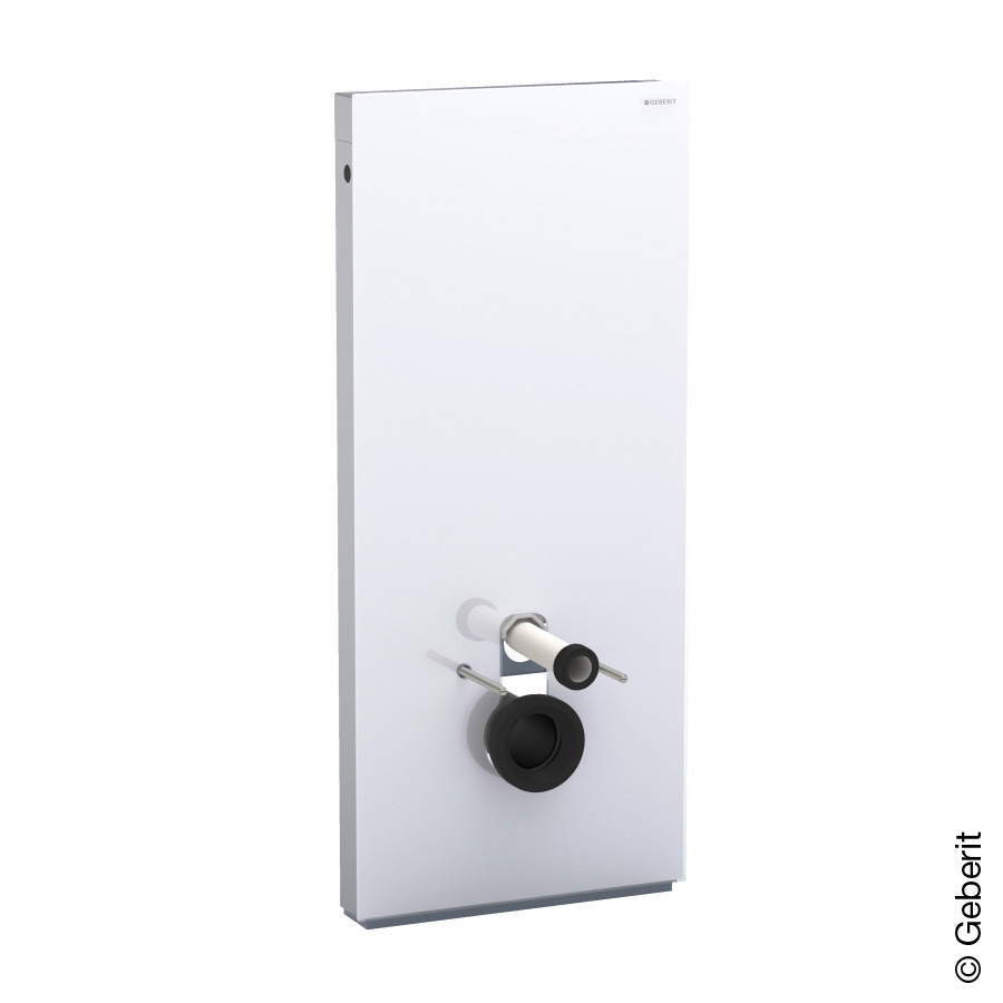 Monolith 114cm Glas weiß 